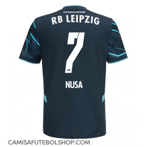 Camisa de time de futebol RB Leipzig Antonio Nusa #7 Replicas 3º Equipamento 2024-25 Manga Curta
